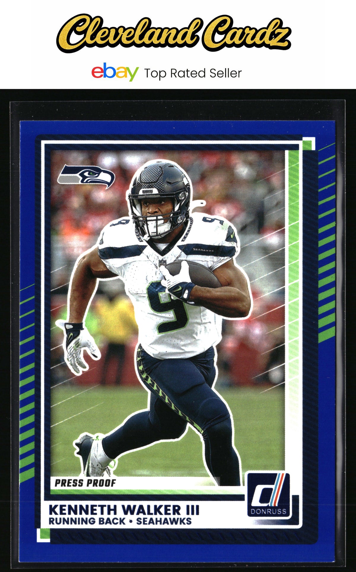 2025 Donruss #187 Kenneth Walker III Press Proofs Blue