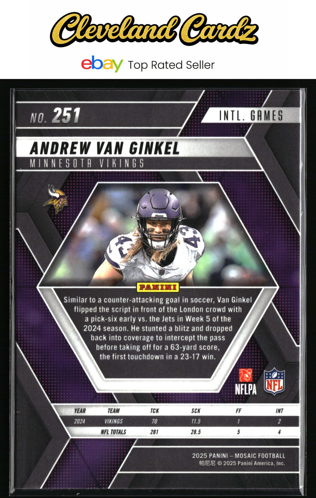 2025 Panini Mosaic #251 Andrew Van Ginkel