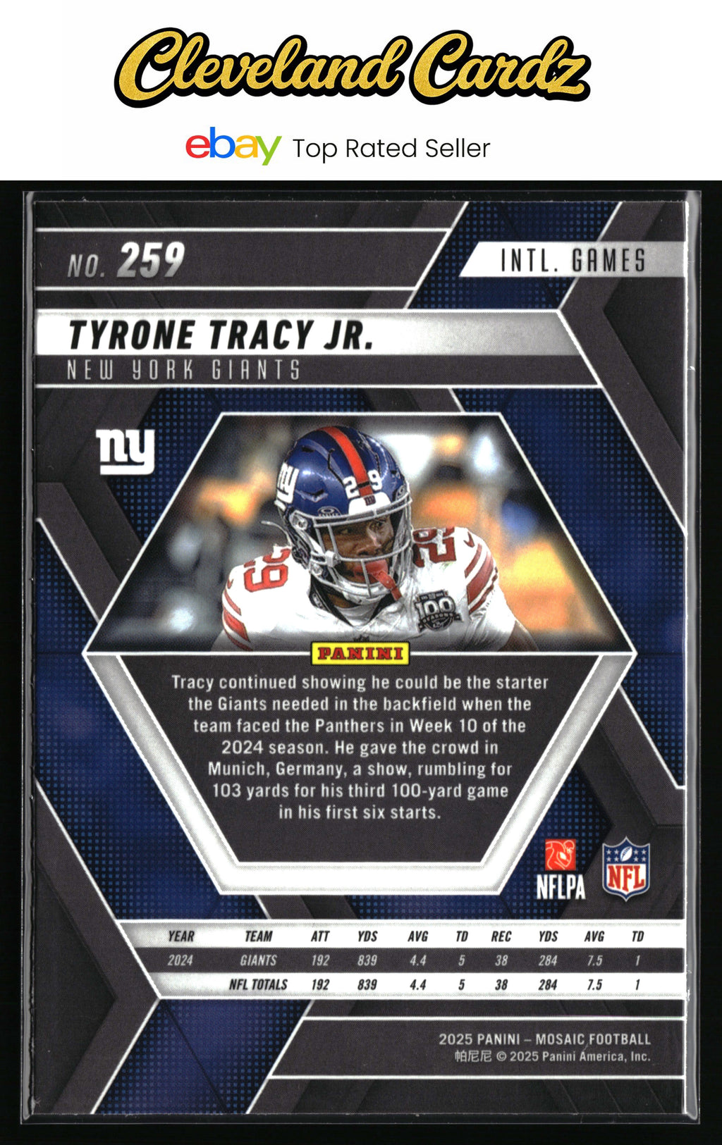 2025 Panini Mosaic #259 Tyrone Tracy Jr.