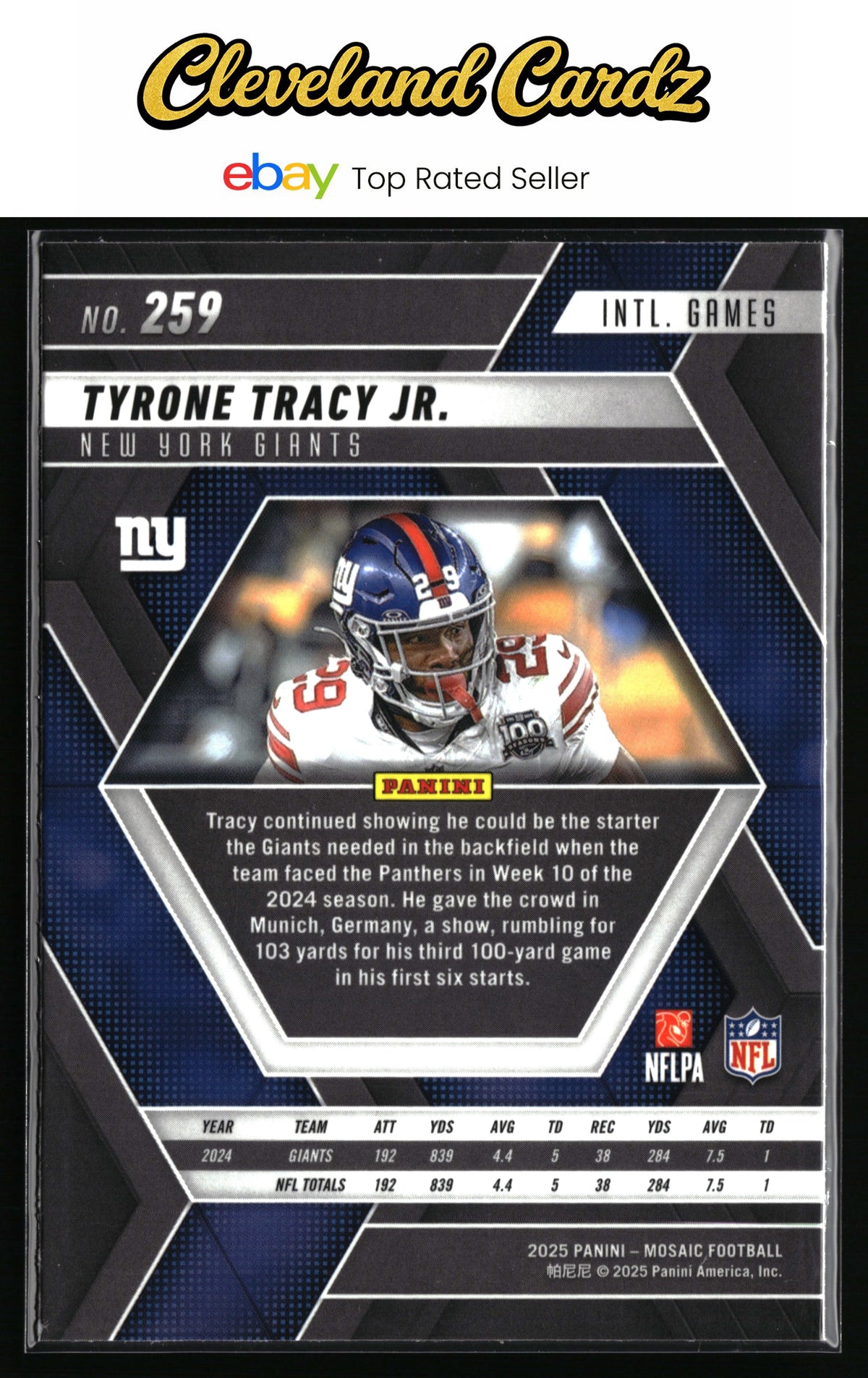 2025 Panini Mosaic #259 Tyrone Tracy Jr.