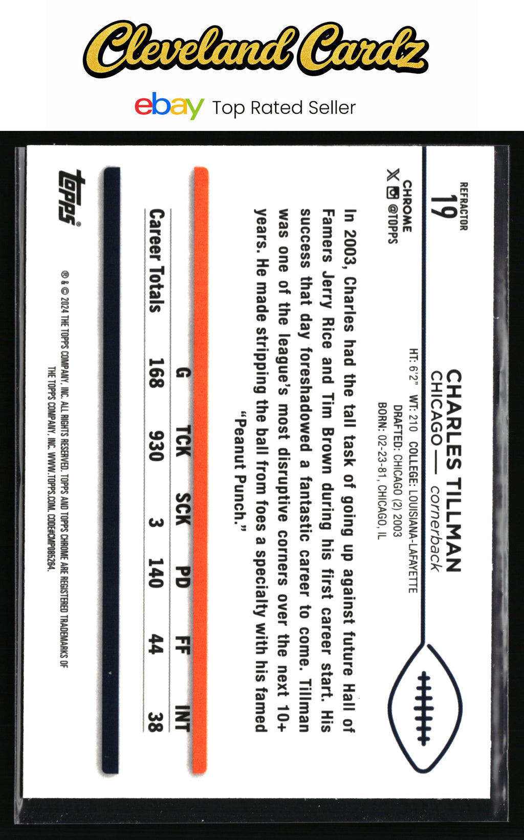 2024 Topps Chrome #19 Charles Tillman Refractor