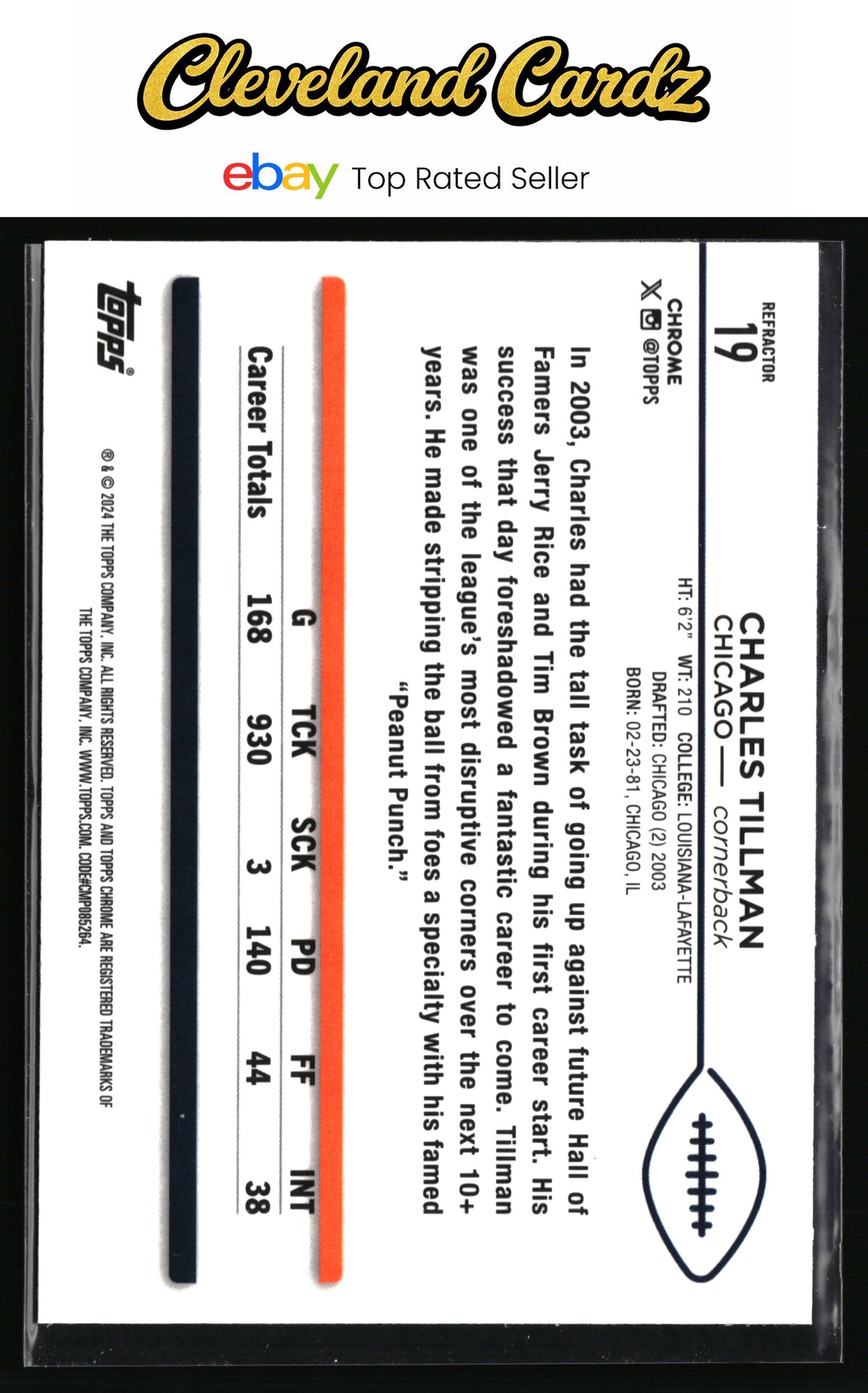 2024 Topps Chrome #19 Charles Tillman Refractor