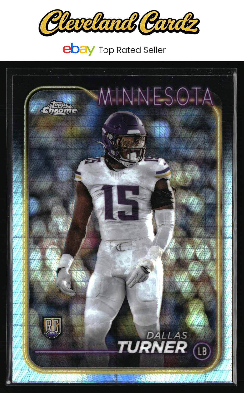 2024 Topps Chrome #221 Dallas Turner Prism Refractor