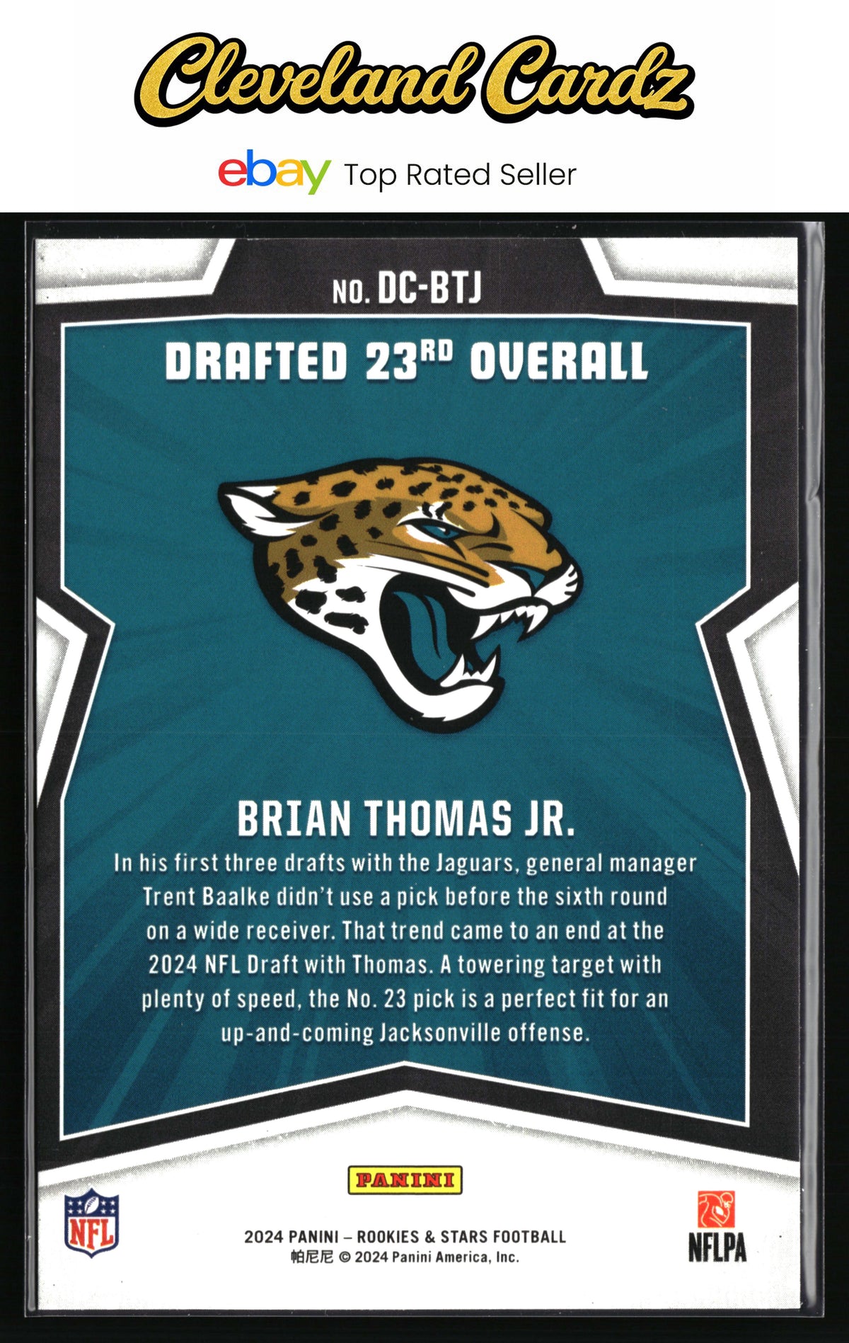 2024 Panini Rookies & Stars #DC-BTJ Brian Thomas Jr. Draft Class