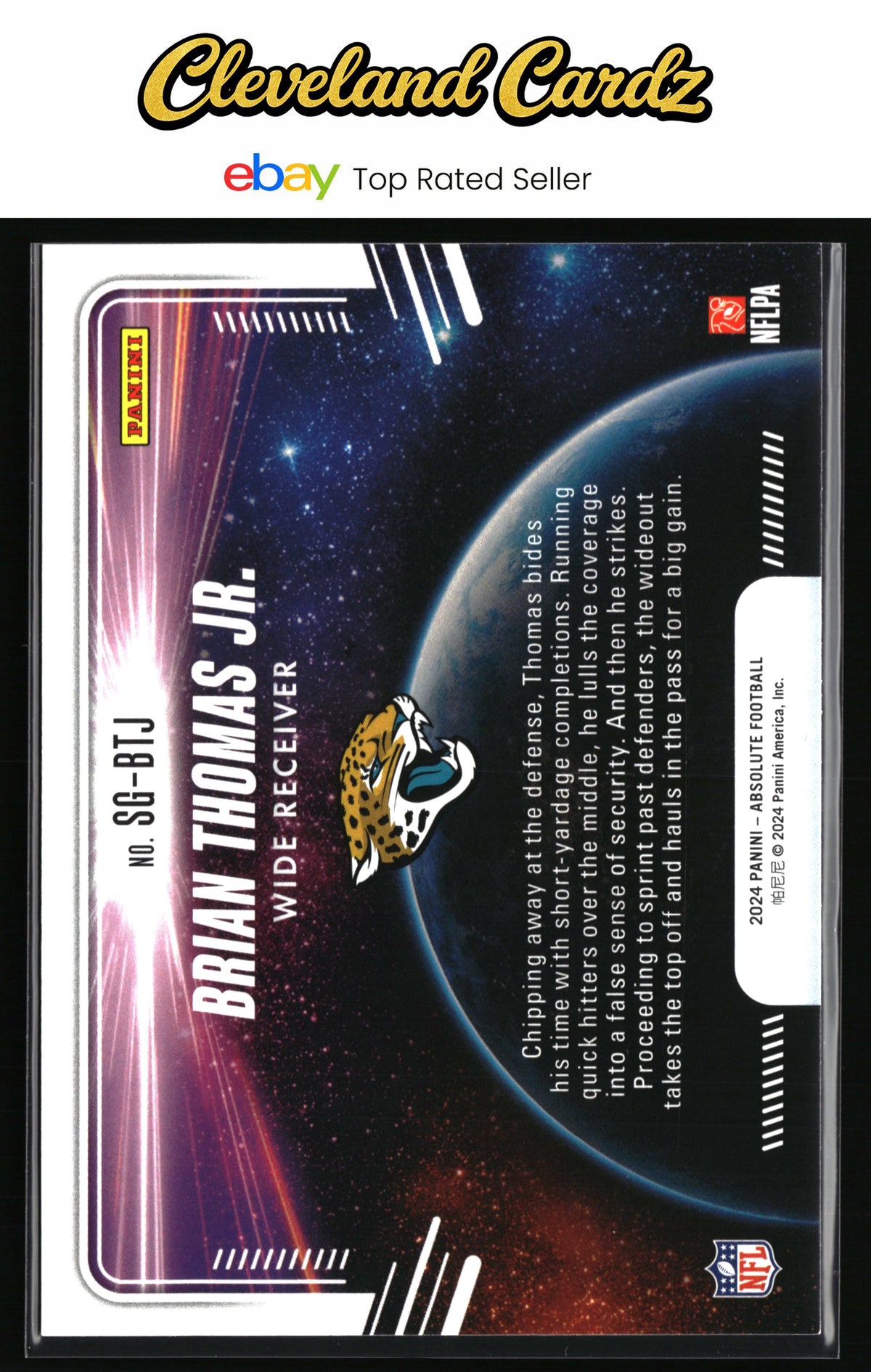 2024 Panini Absolute #SG-BTJ Brian Thomas Jr. Star Gazing
