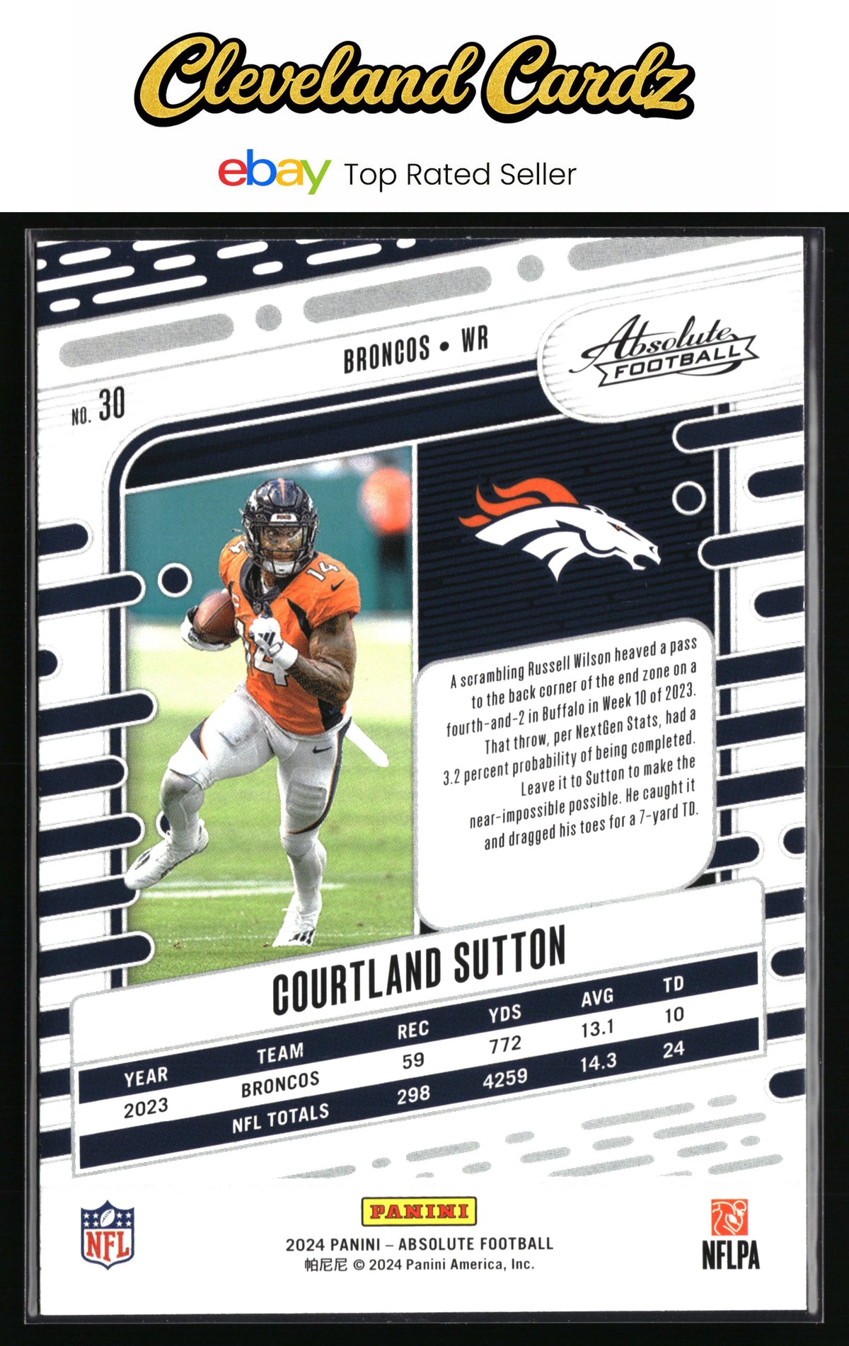 2024 Panini Absolute #30 Courtland Sutton