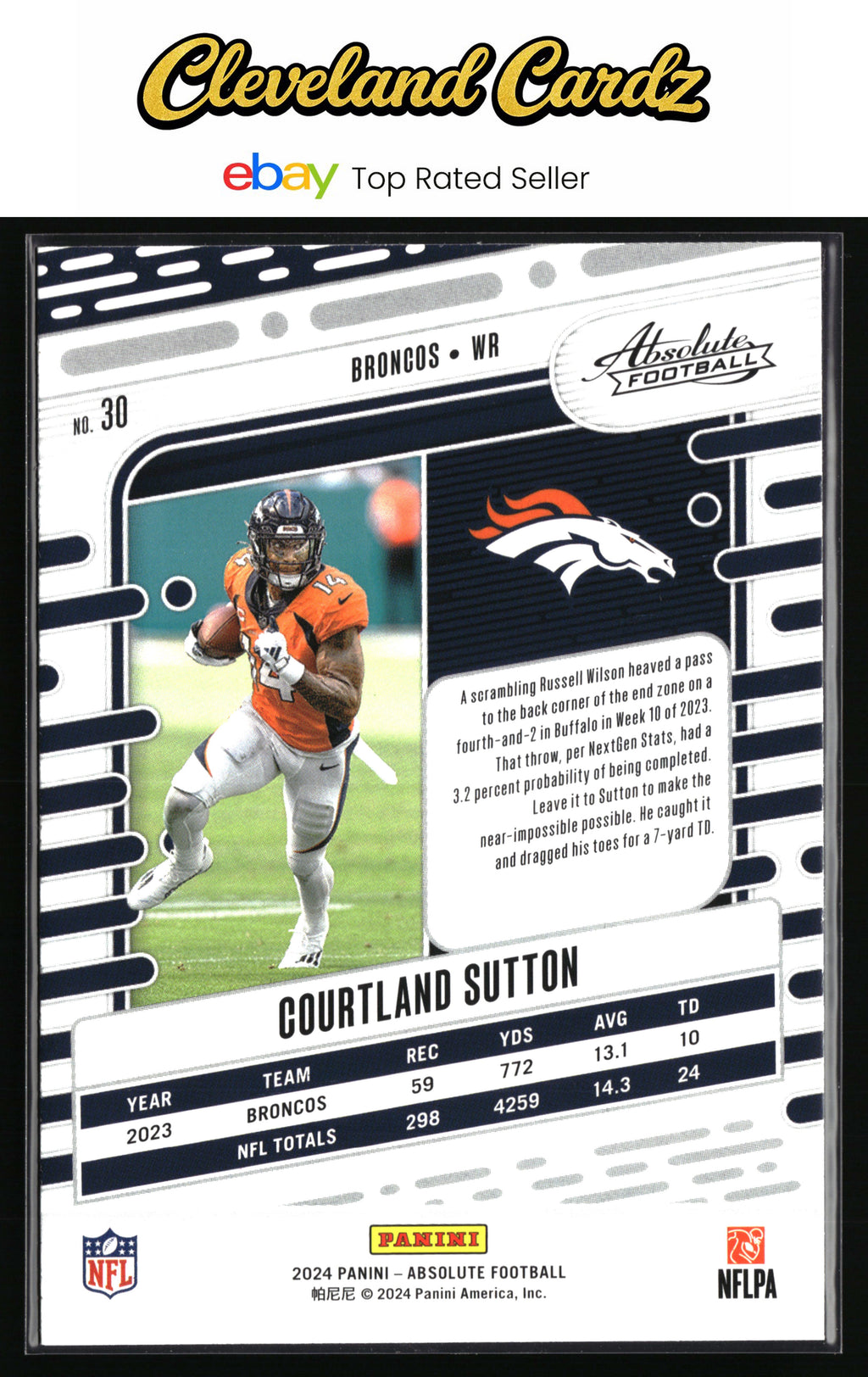 2024 Panini Absolute #30 Courtland Sutton