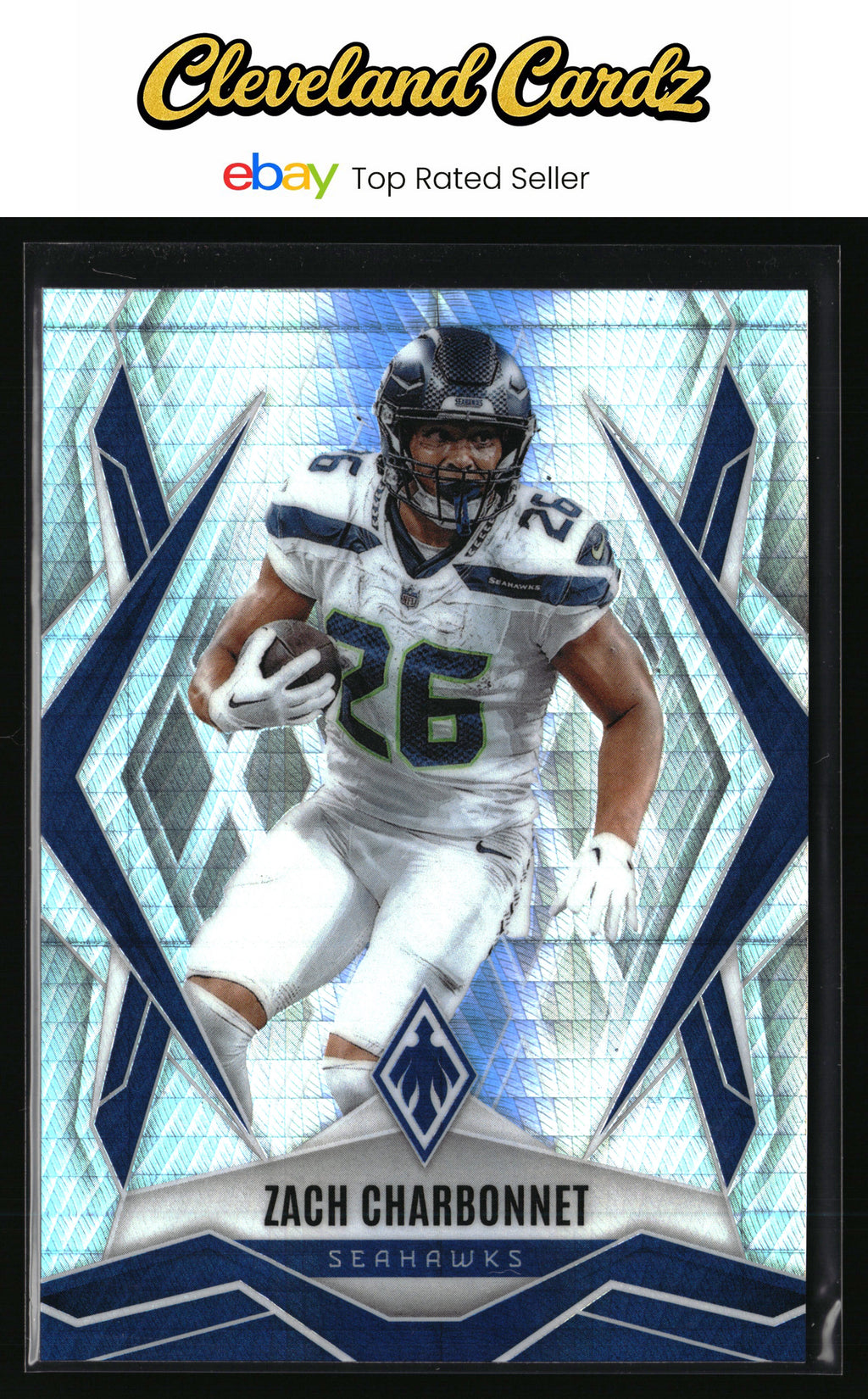 2025 Panini Phoenix #109 Zach Charbonnet Silver Hyper Prizm
