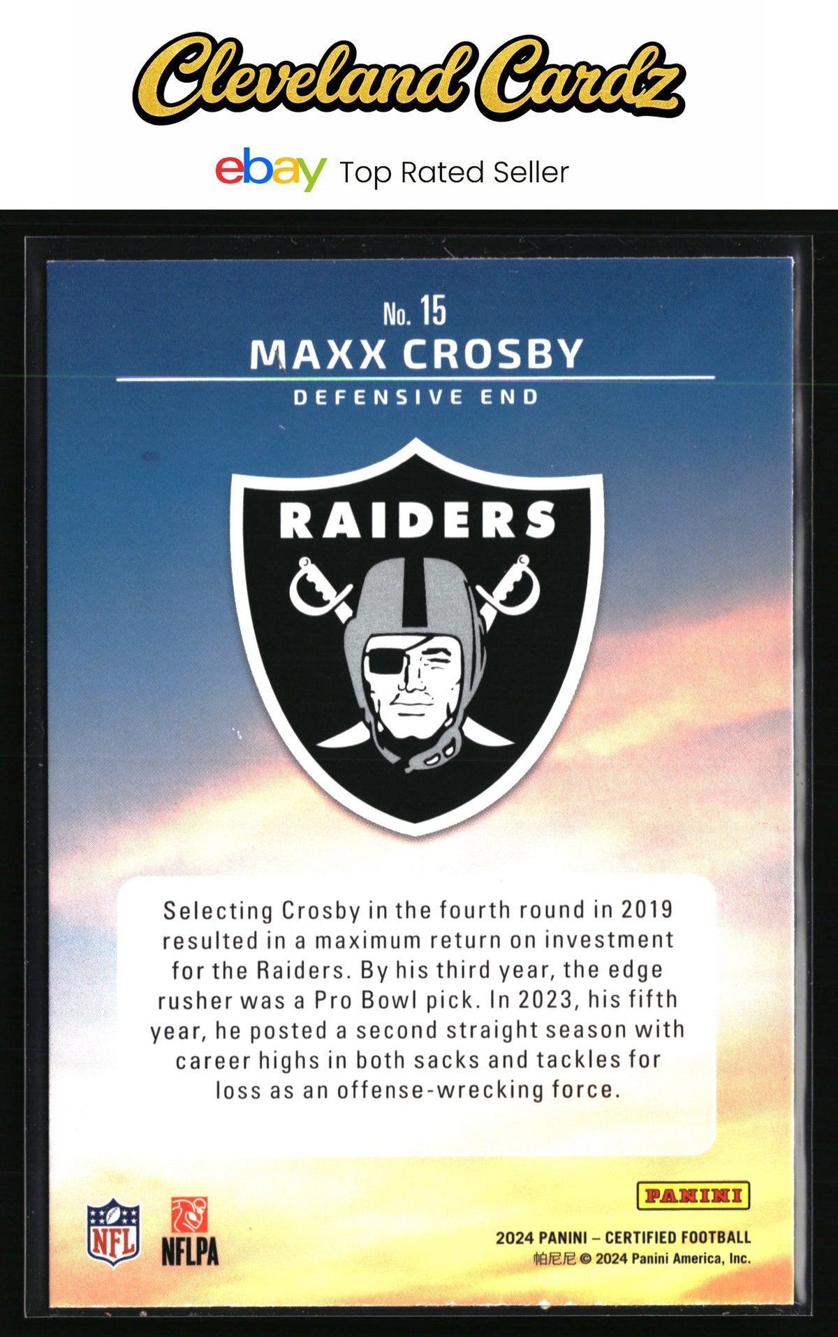 2024 Panini Certified #15 Maxx Crosby Franchise Foundations