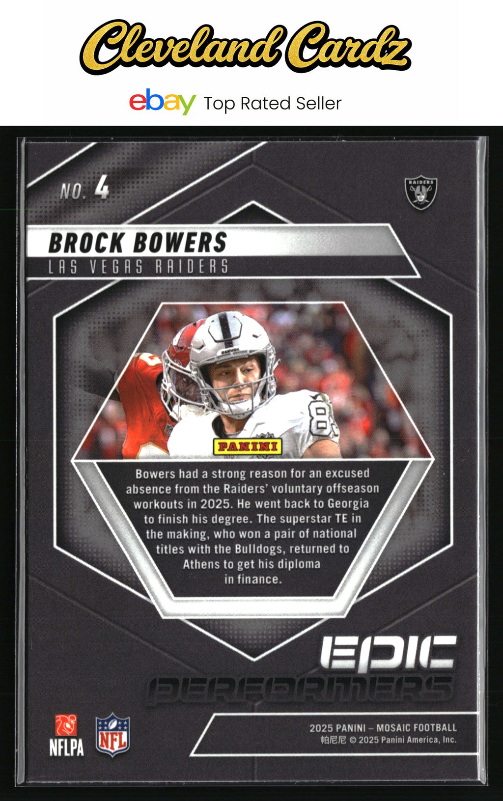 2025 Panini Mosaic #4 Brock Bowers Epic Performers Mosaic