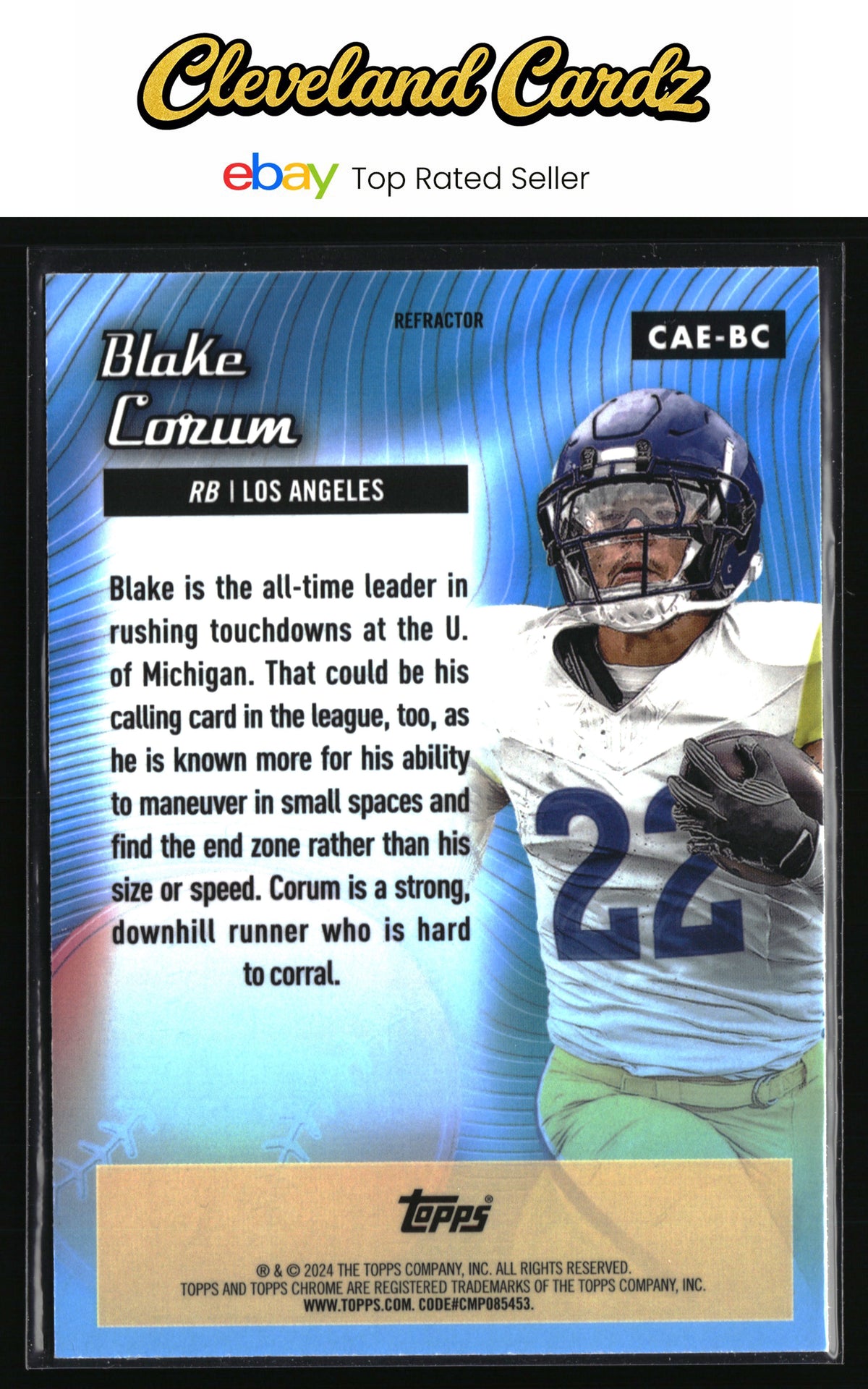 2024 Topps Chrome #CAE-BC Blake Corum Chrome All-Etch