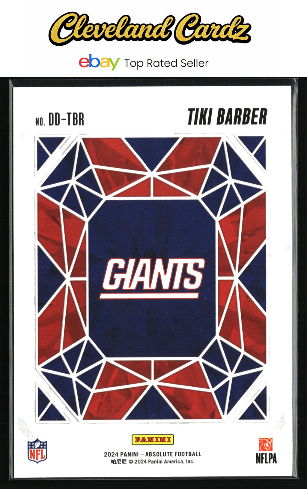 2024 Panini Absolute #DD-TBR Tiki Barber Draft Diamonds