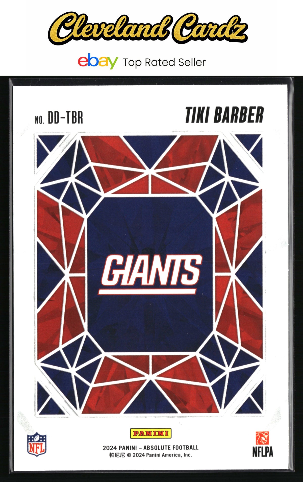 2024 Panini Absolute #DD-TBR Tiki Barber Draft Diamonds