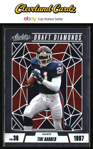 2024 Panini Absolute #DD-TBR Tiki Barber Draft Diamonds