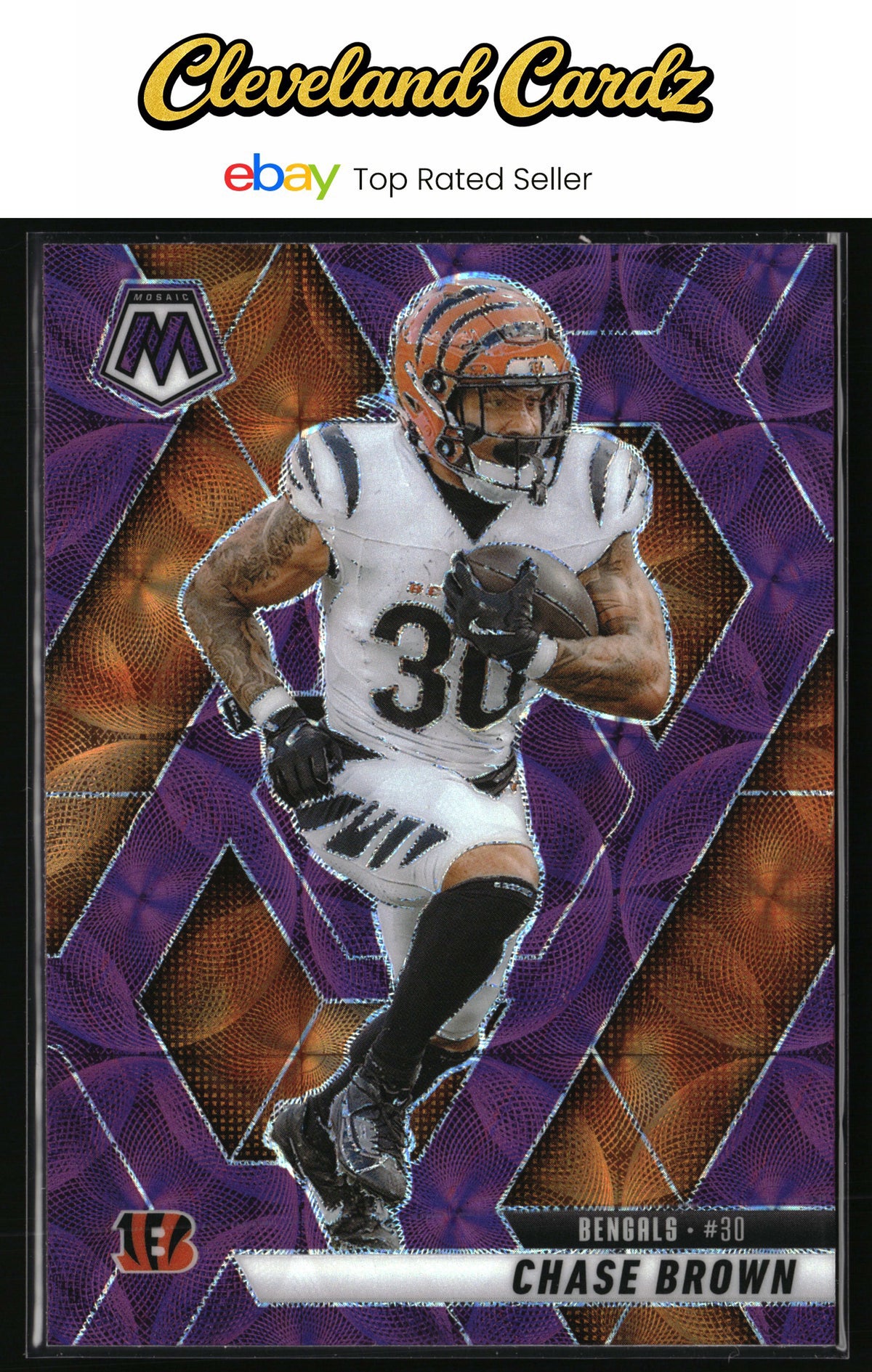 2025 Panini Mosaic #220 Chase Brown Purple Scope