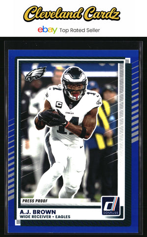 2025 Donruss #22 A.J. Brown Press Proofs Blue
