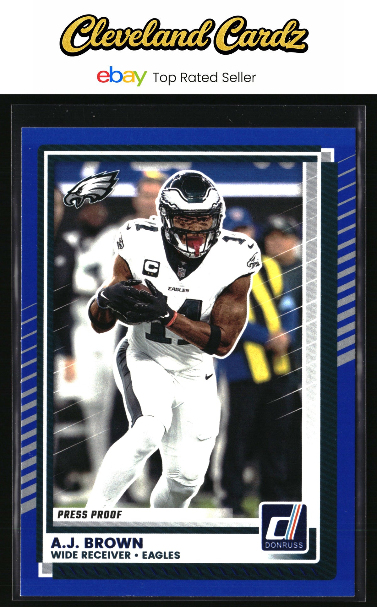 2025 Donruss #22 A.J. Brown Press Proofs Blue