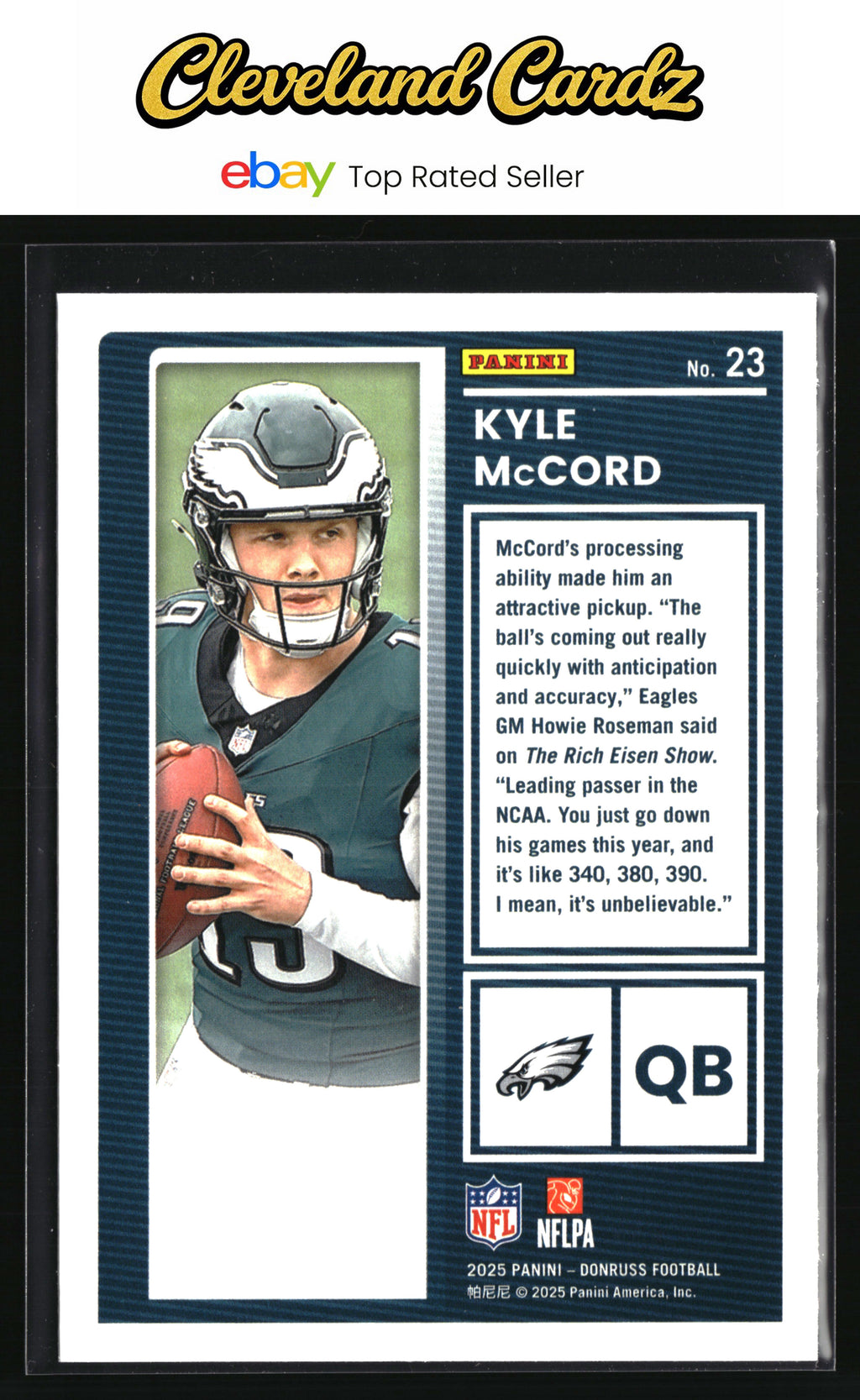 2025 Donruss #23 Kyle McCord The Rookies