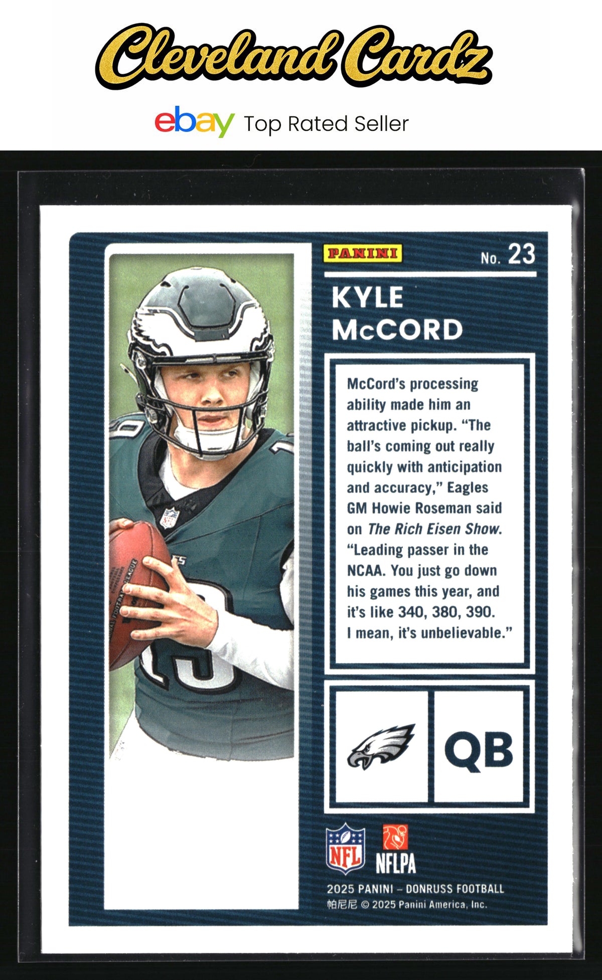 2025 Donruss #23 Kyle McCord The Rookies