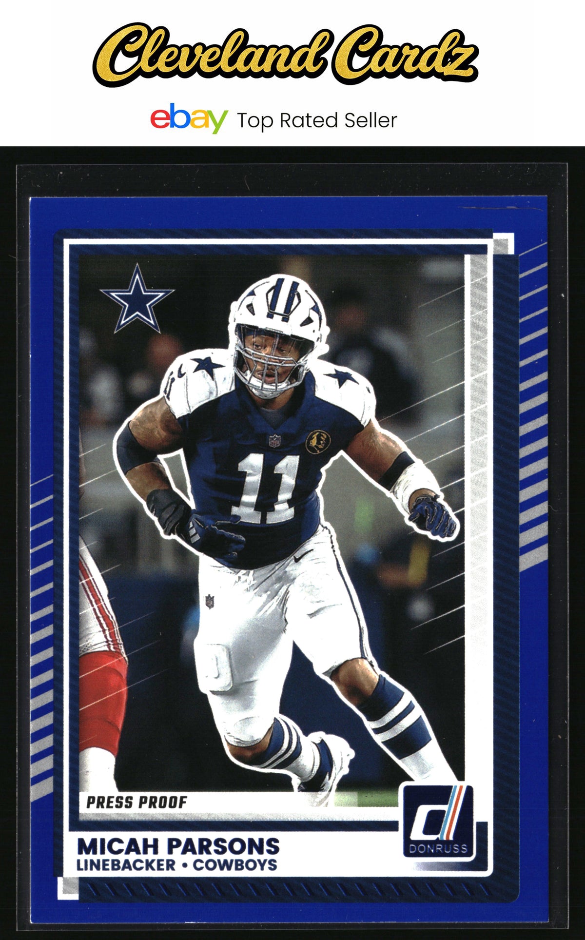 2025 Donruss #109 Micah Parsons Press Proofs Blue