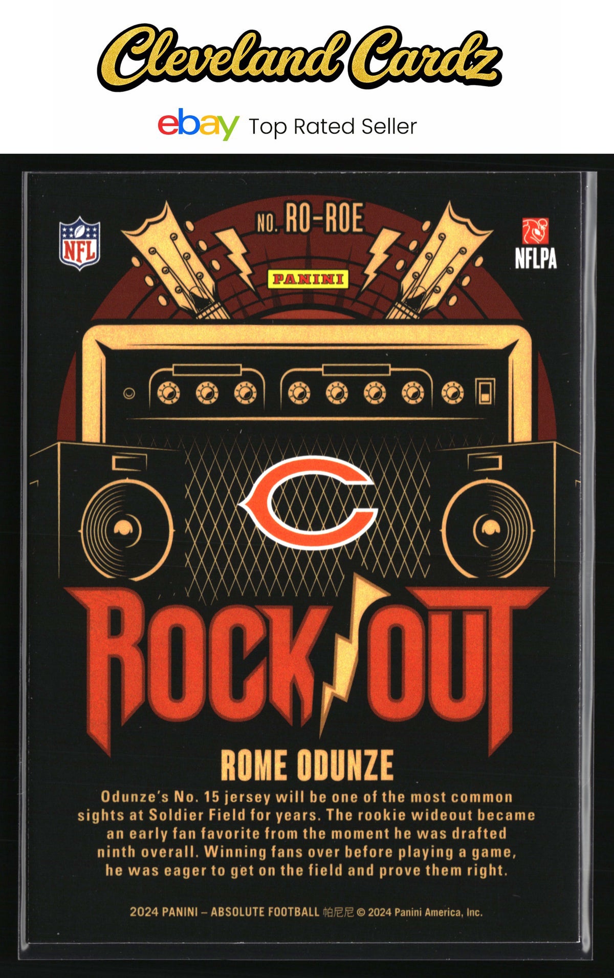 2024 Panini Absolute #RO-ROE Rome Odunze Rock Out