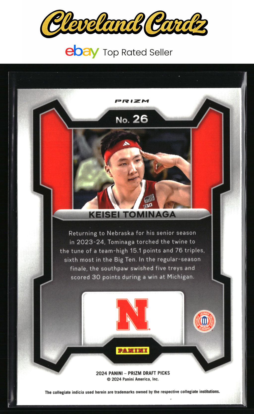 2024 Panini Prizm Draft Picks #26 Keisei Tominaga Prizms Green
