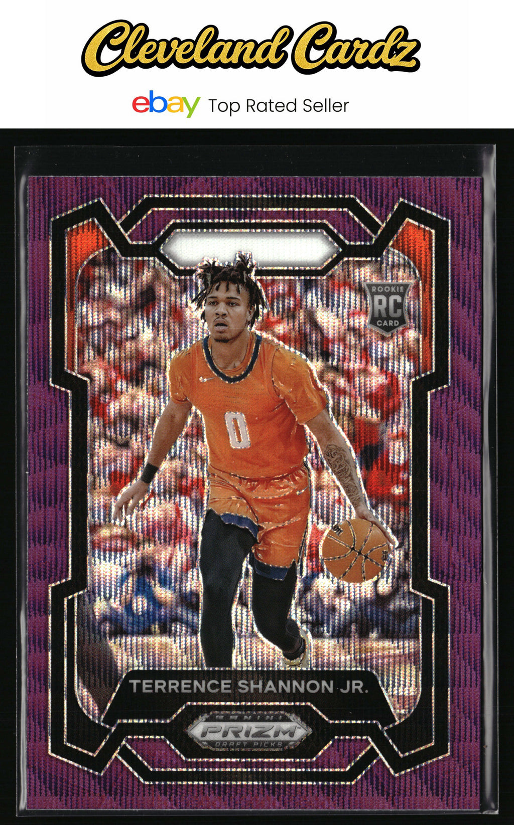 2024 Panini Prizm Draft Picks #43 Terrence Shannon Jr. Prizms Purple Wave