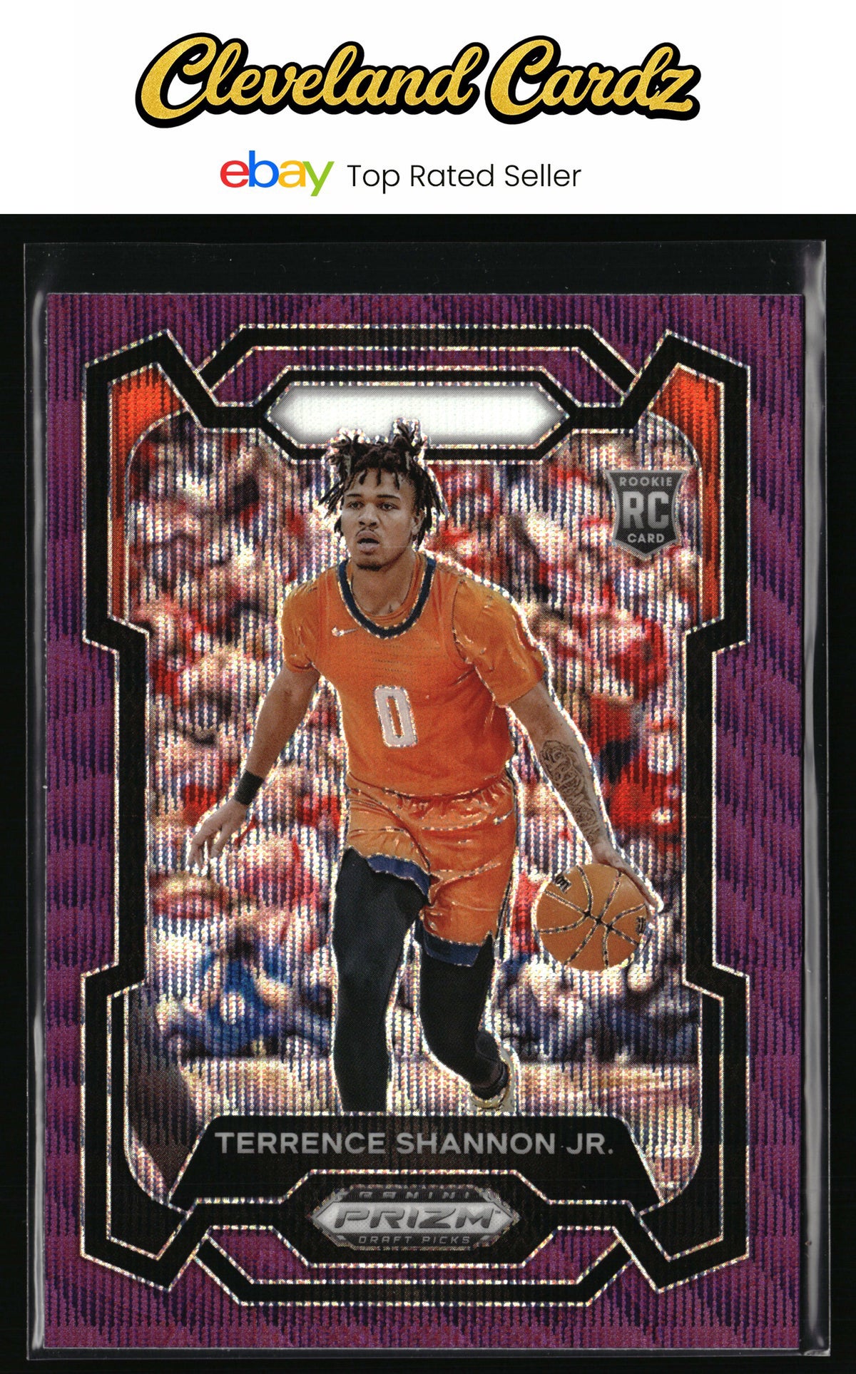 2024 Panini Prizm Draft Picks #43 Terrence Shannon Jr. Prizms Purple Wave