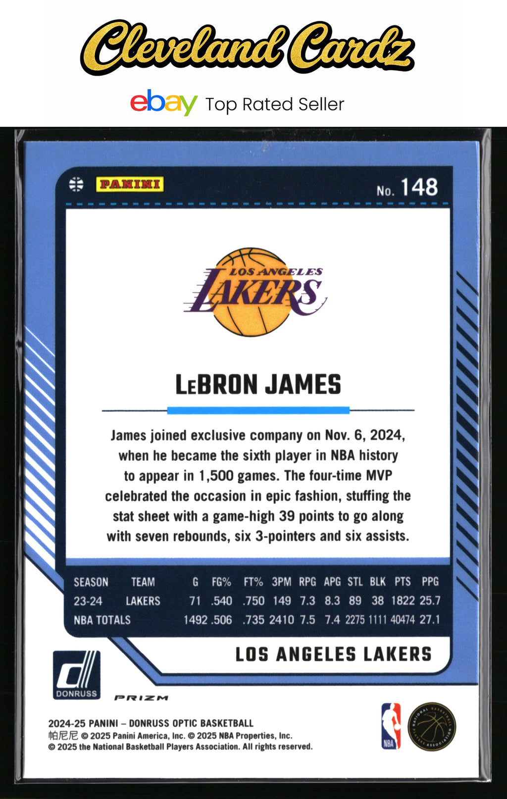 2024-25 Donruss Optic #148 LeBron James Hyper Pink
