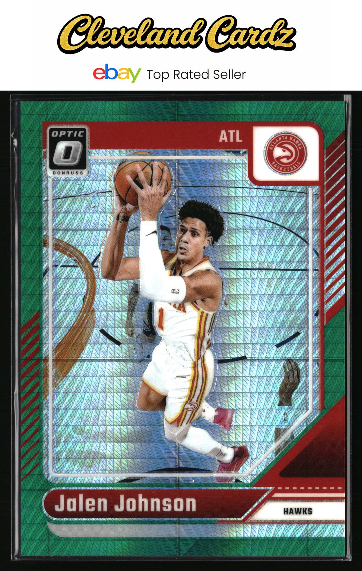 2024-25 Donruss Optic #79 Jalen Johnson Hyper Green #/249