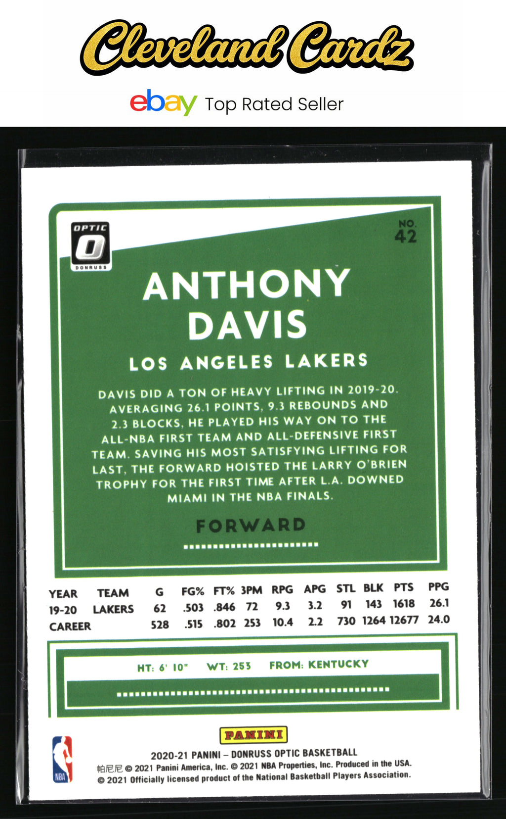 2020-21 Donruss Optic #42 Anthony Davis