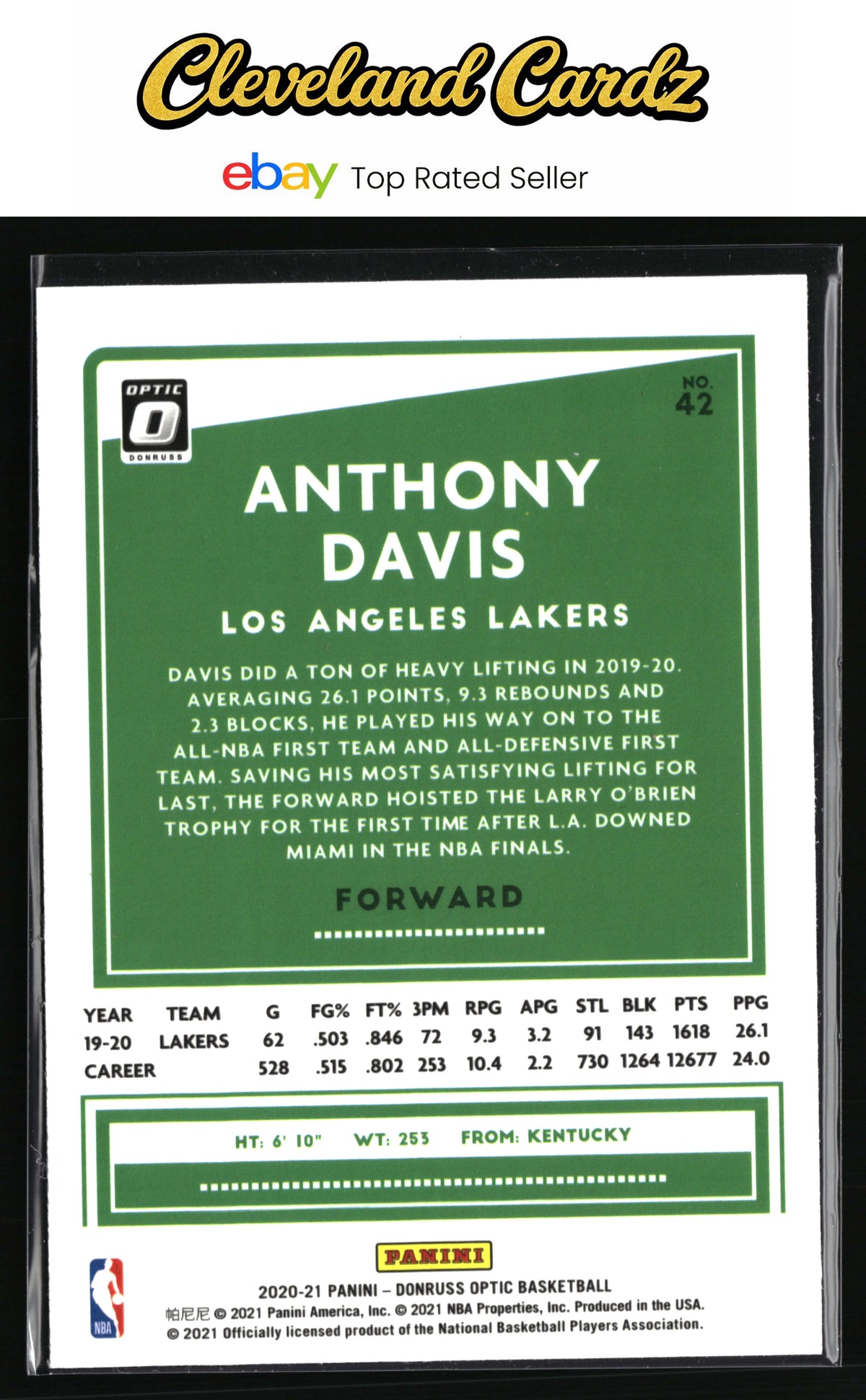 2020-21 Donruss Optic #42 Anthony Davis