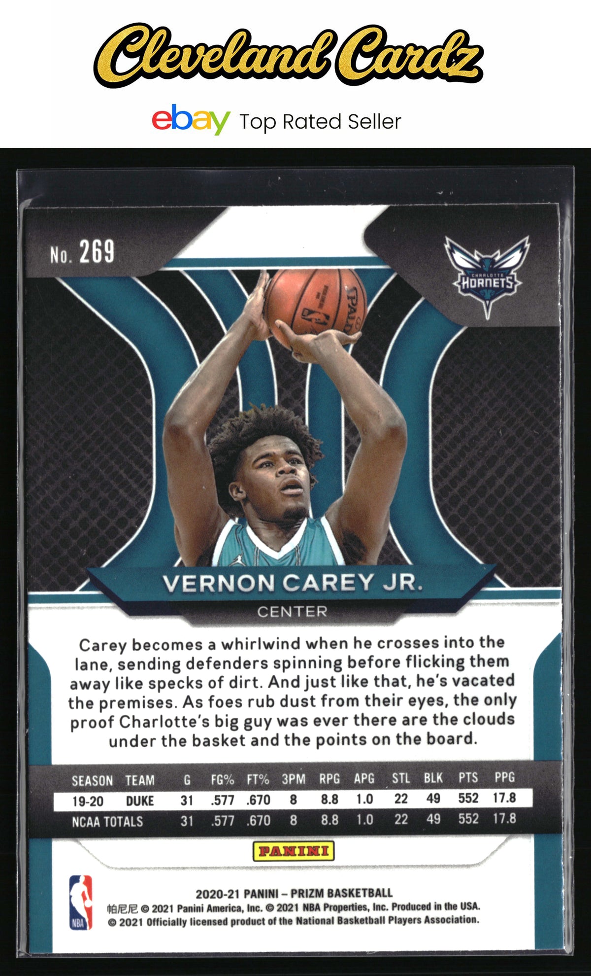 2020-21 Panini Prizm #269 Vernon Carey Jr.