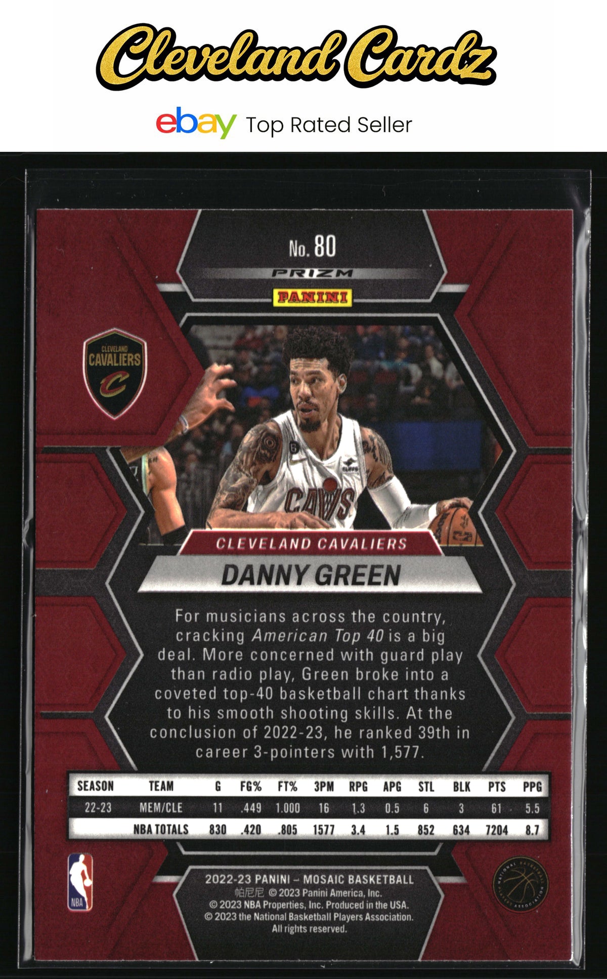 2022-23 Panini Mosaic #80 Danny Green Fast Break Silver