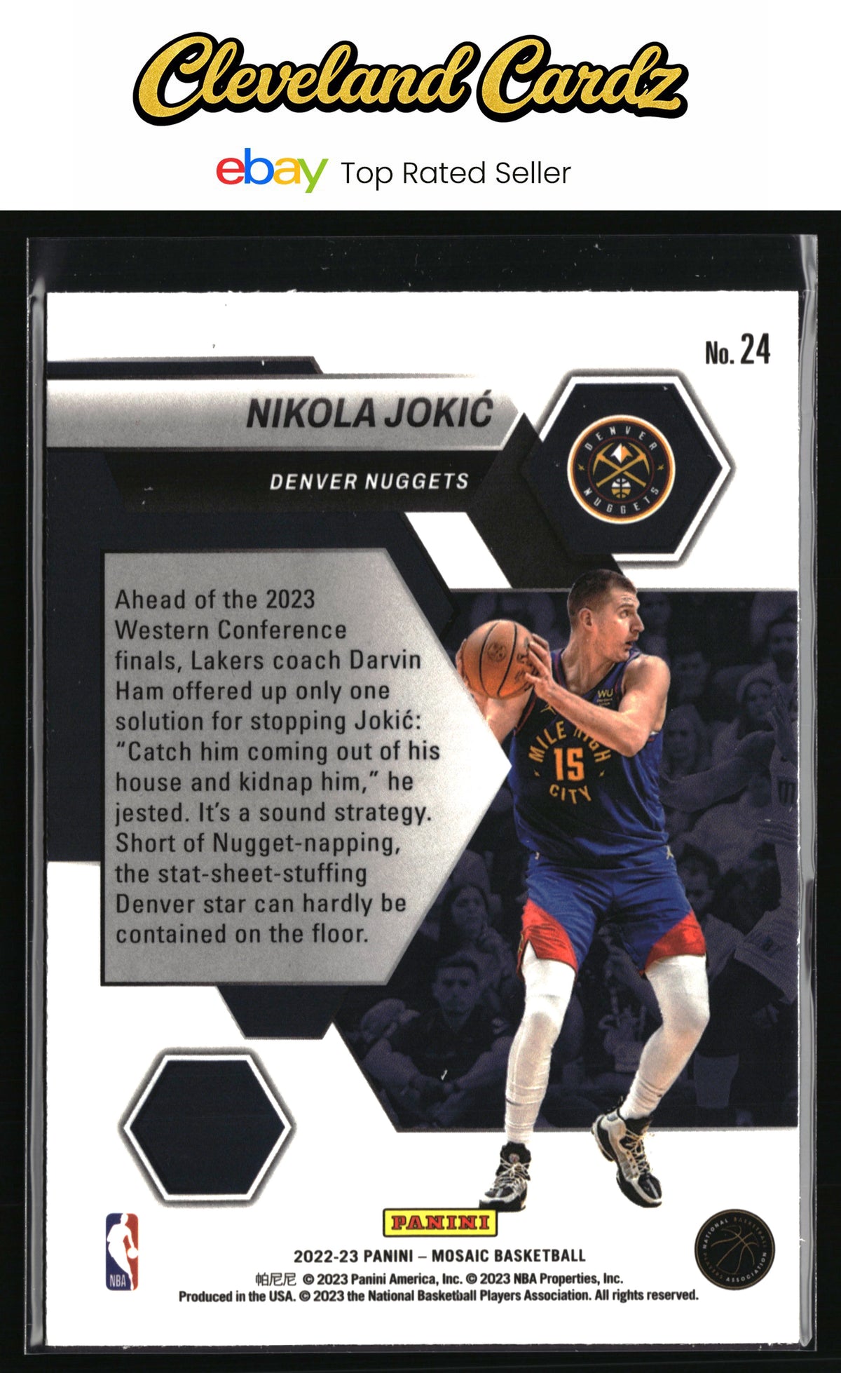 2022-23 Panini Mosaic #24 Nikola Jokic Montage