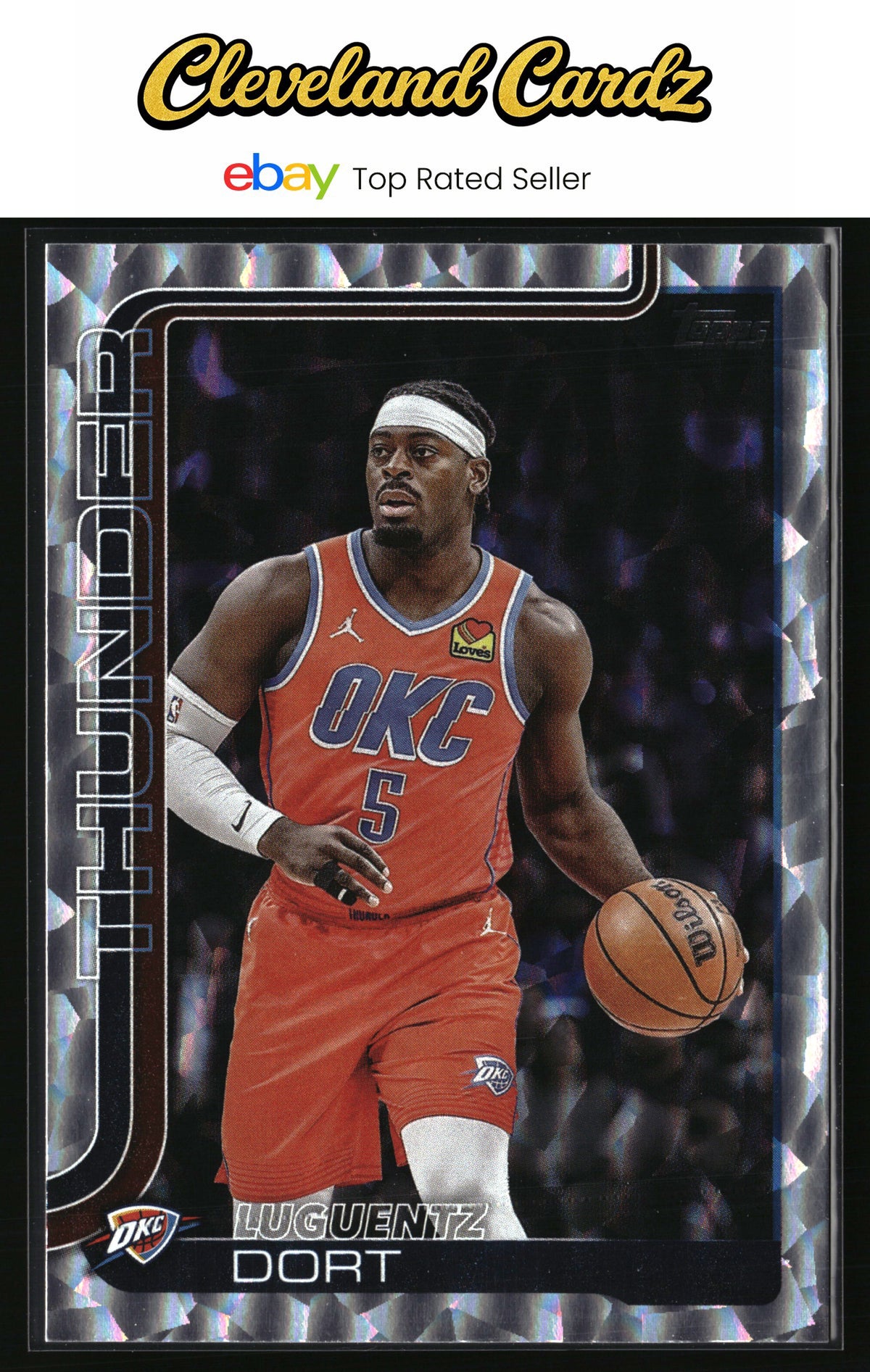 2025-26 Topps #117 Luguentz Dort Crackleboard