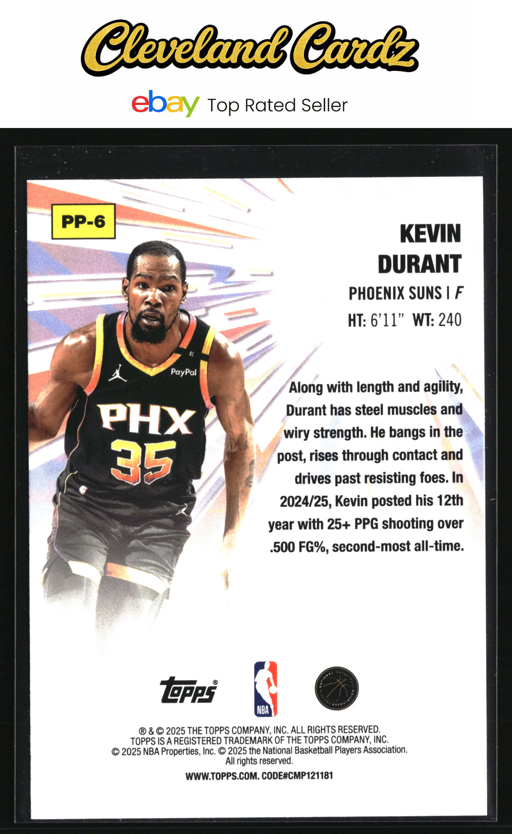 2025-26 Topps #PP-6 Kevin Durant Power Players