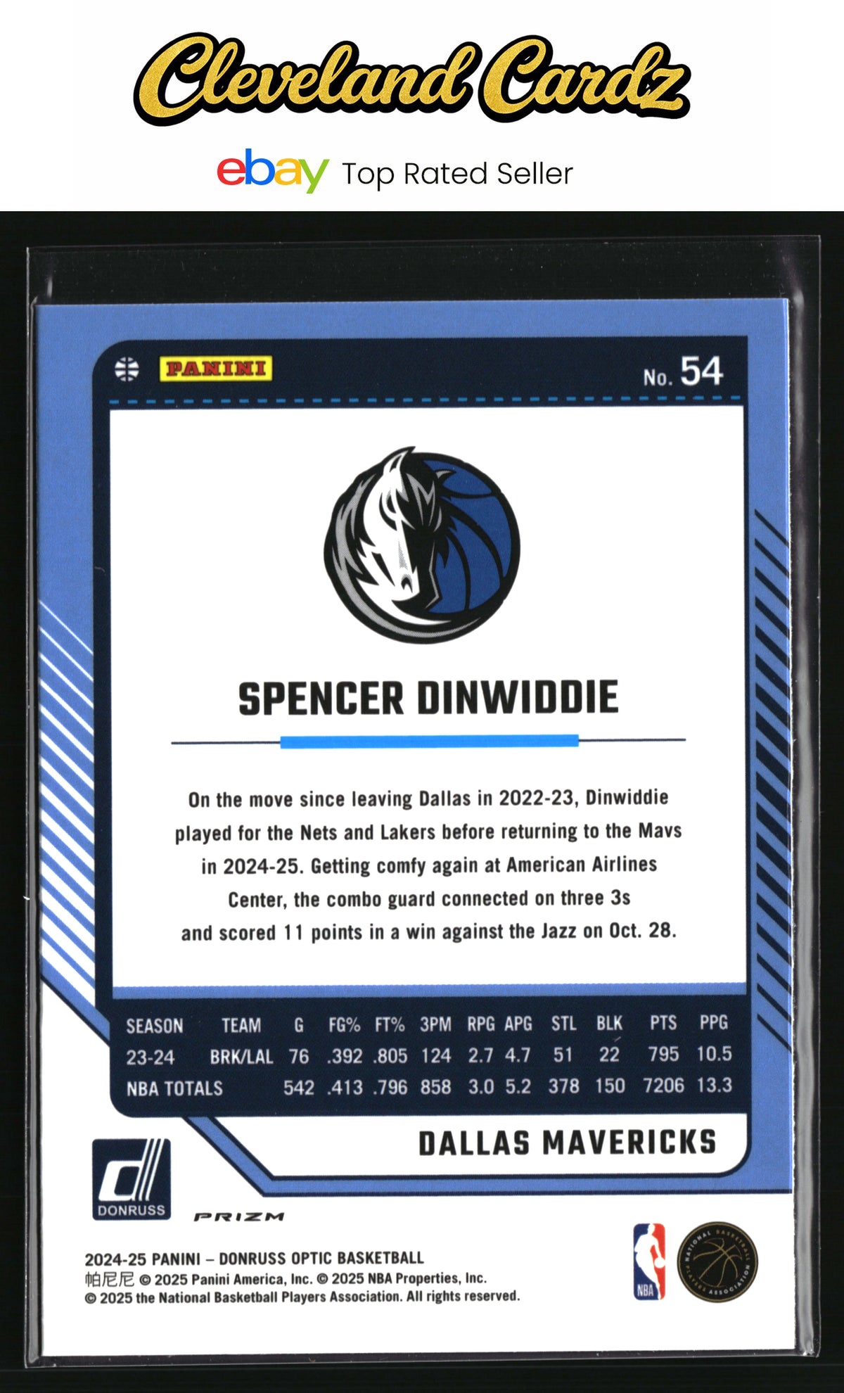 2024-25 Donruss Optic #54 Spencer Dinwiddie Hyper Pink