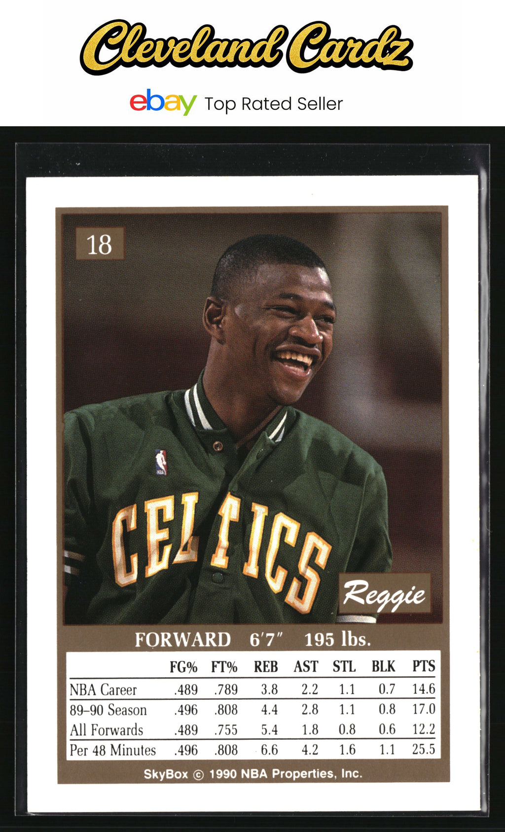 1990-91 SkyBox #18 Reggie Lewis