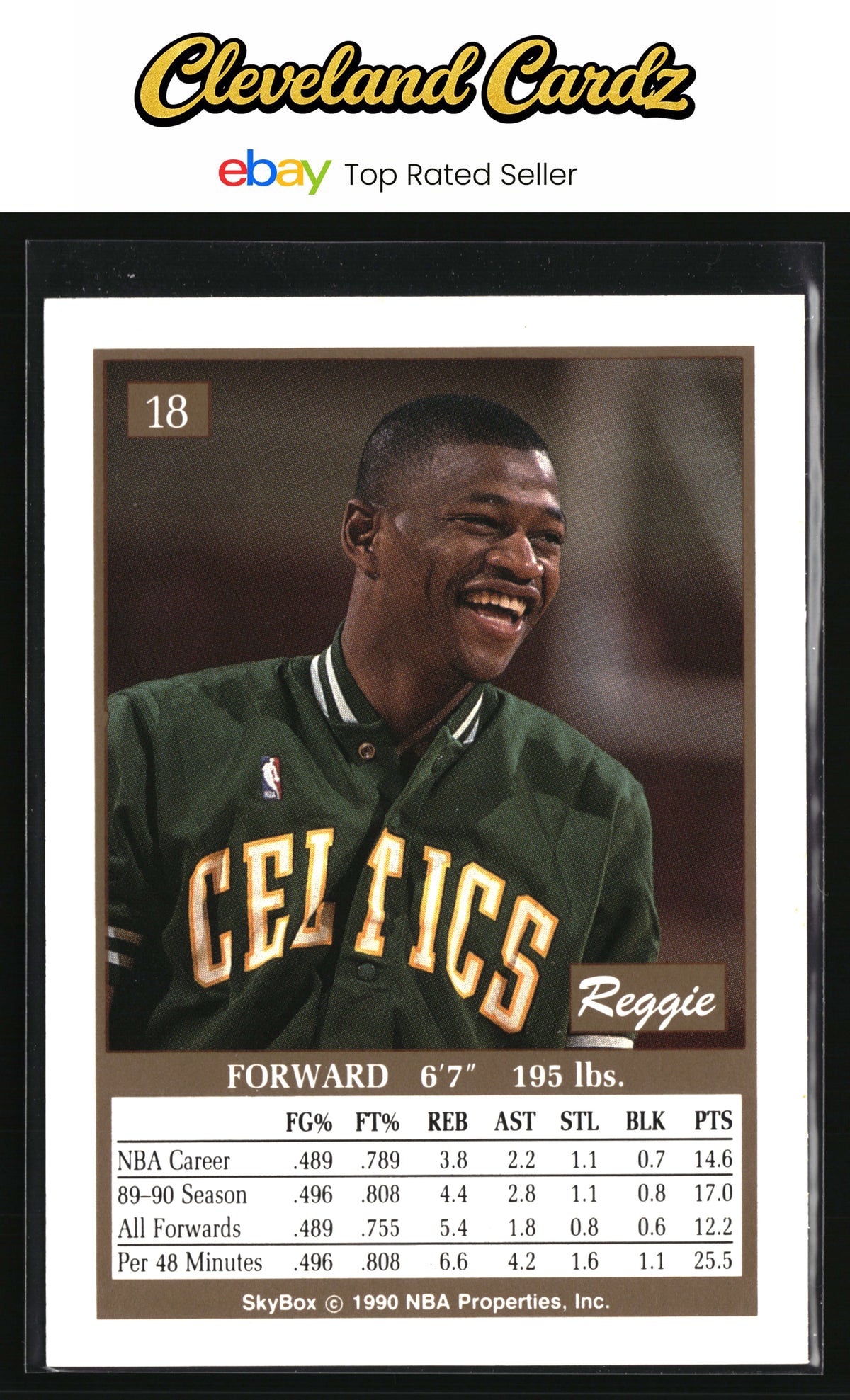 1990-91 SkyBox #18 Reggie Lewis