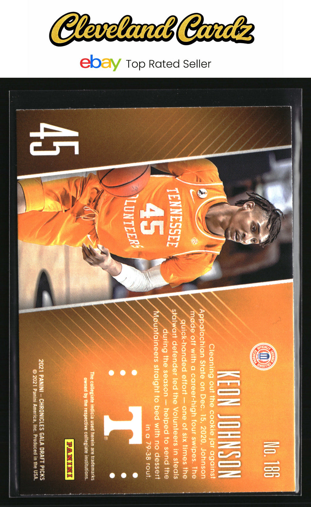 2021 Panini Chronicles Draft Picks #186 Keon Johnson
