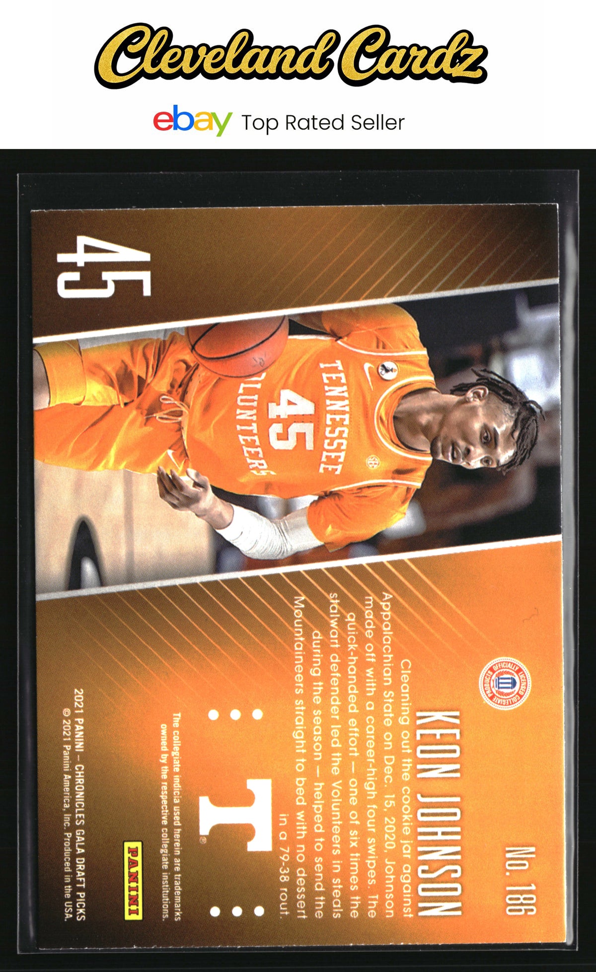 2021 Panini Chronicles Draft Picks #186 Keon Johnson