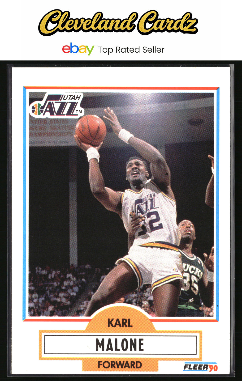 1990-91 Fleer #188b Karl Malone