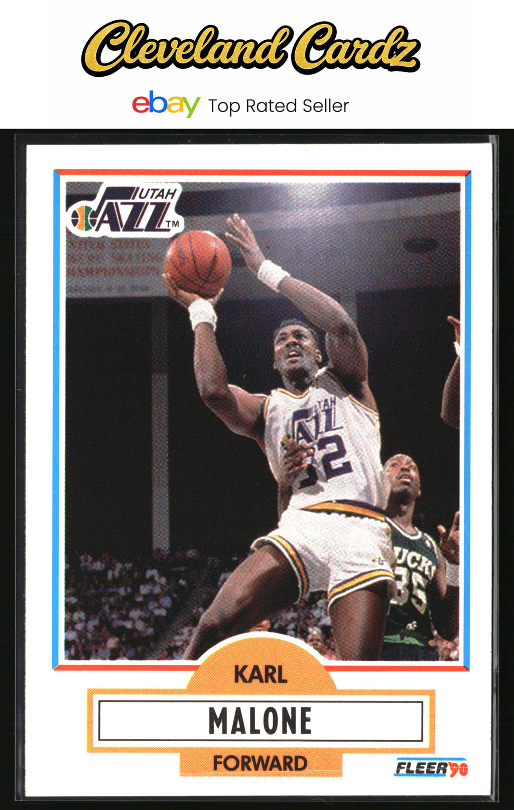 1990-91 Fleer #188b Karl Malone