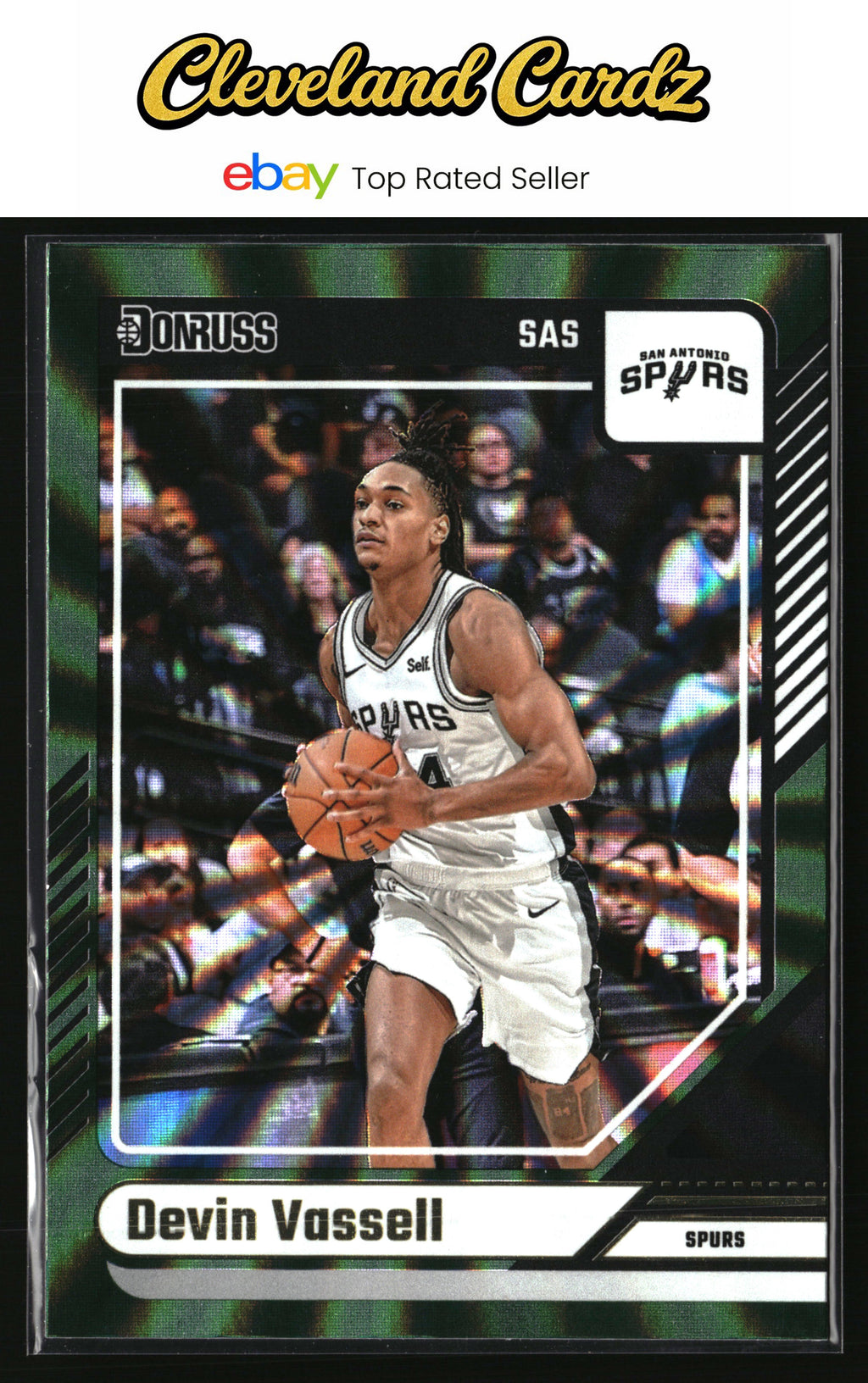 2024-25 Donruss #194 Devin Vassell Holo Green Laser