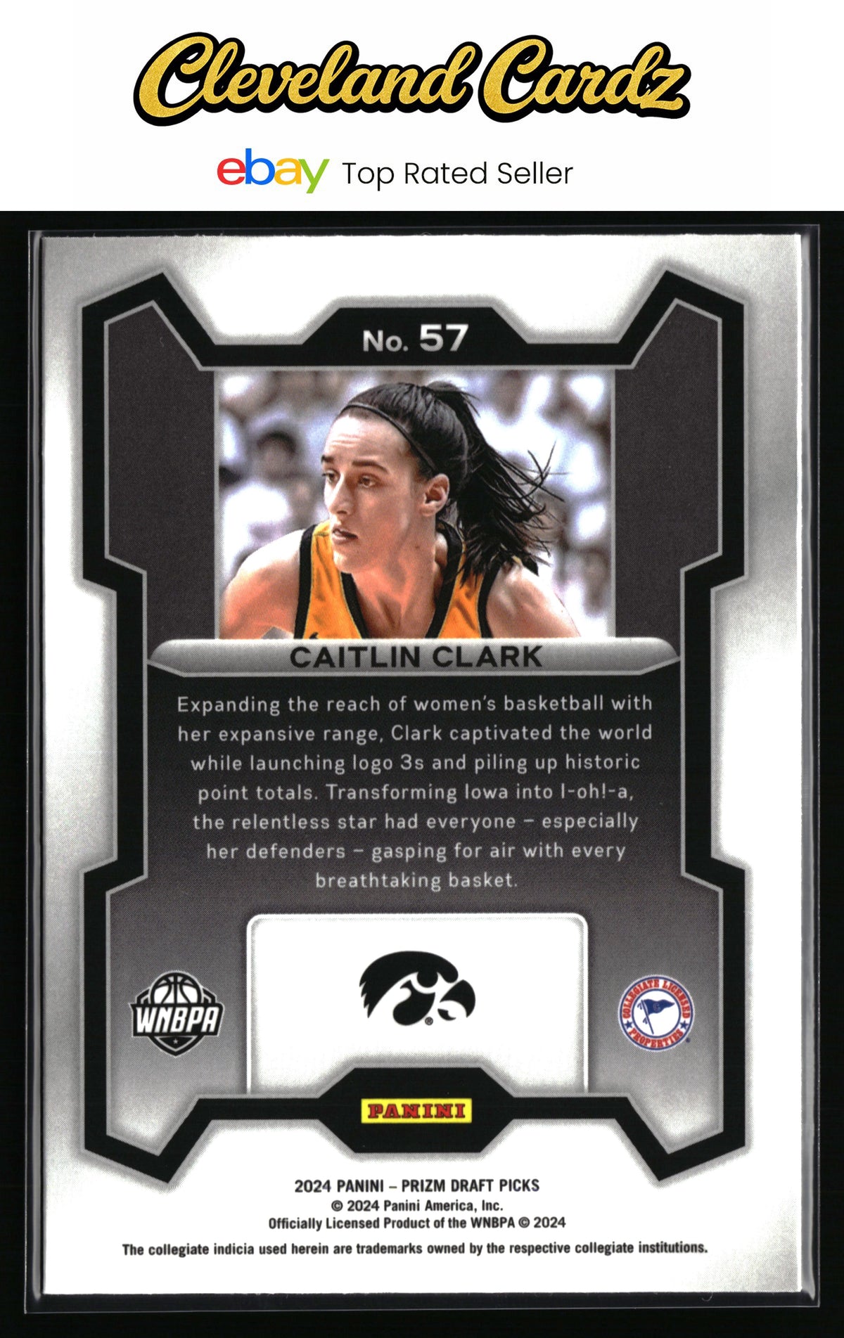 2024 Panini Prizm Draft Picks #57 Caitlin Clark