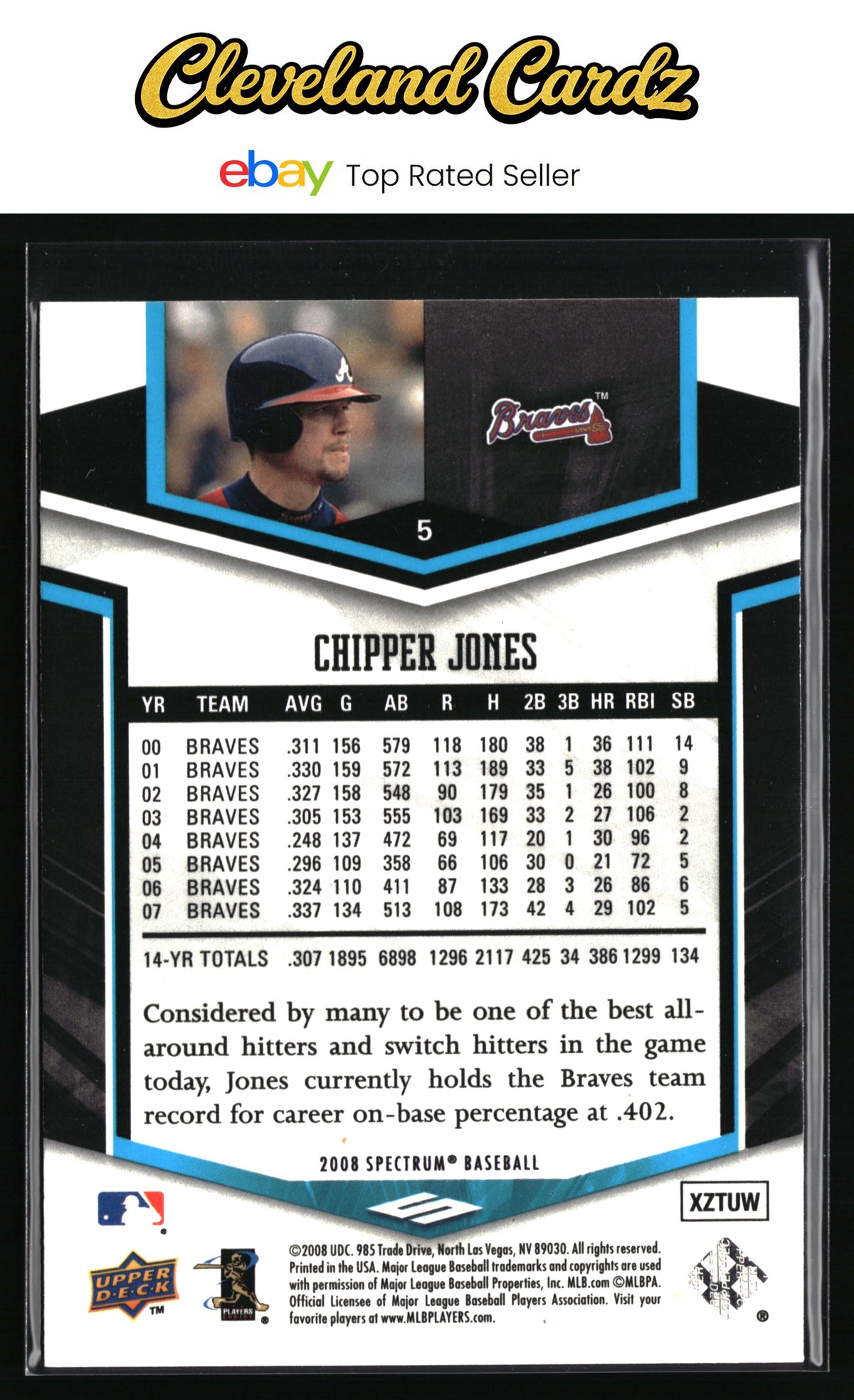 2008 Upper Deck Spectrum #5 Chipper Jones