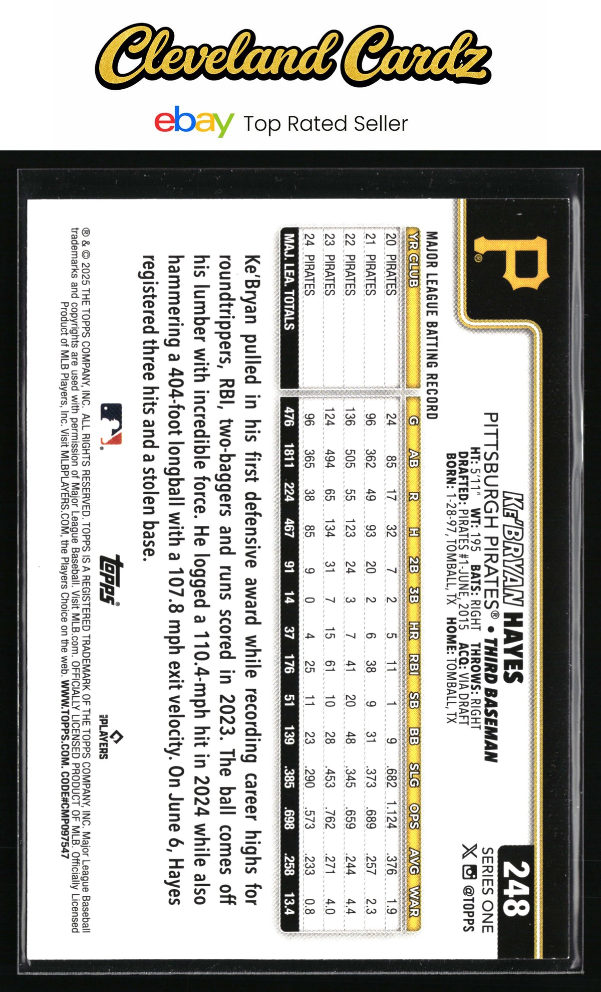 2025 Topps #248 Ke'Bryan Hayes Spring Training