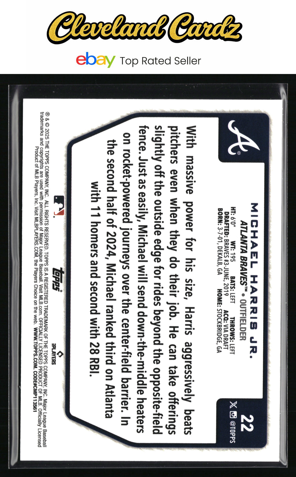2025 Topps #22 Michael Harris II Flagship Collection (Series Two)