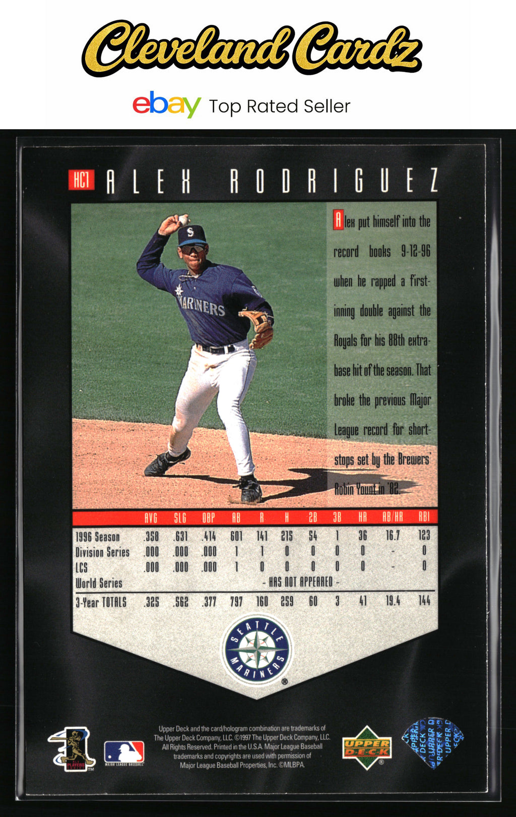 1997 Upper Deck #HC1 Alex Rodriguez Hot Commodities